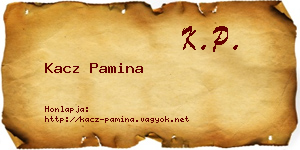 Kacz Pamina névjegykártya